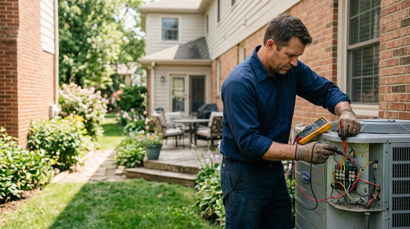 HVAC technician working near Northfield, MN